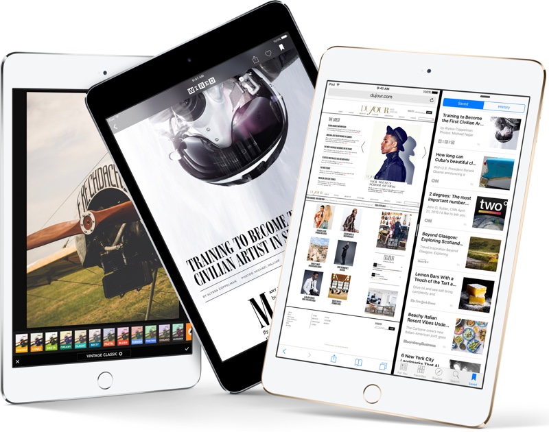 ipadmini4trio - 蘋果調整 iPad mini 4 售價，且取消 32GB 規格