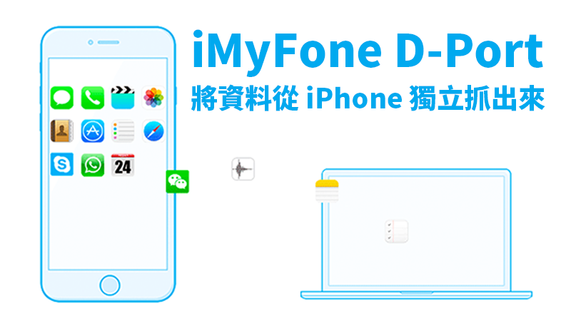 iMyFone D-Port 讓你獨立輸出 iPhone/iTunes/iCloud 的資料內容