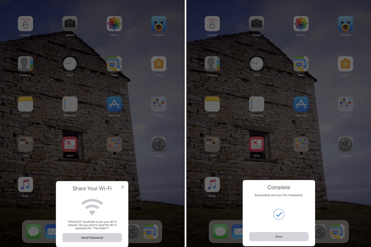 iOS 11 讓你可以迅速分享 Wi-Fi（非熱點）給其他裝置