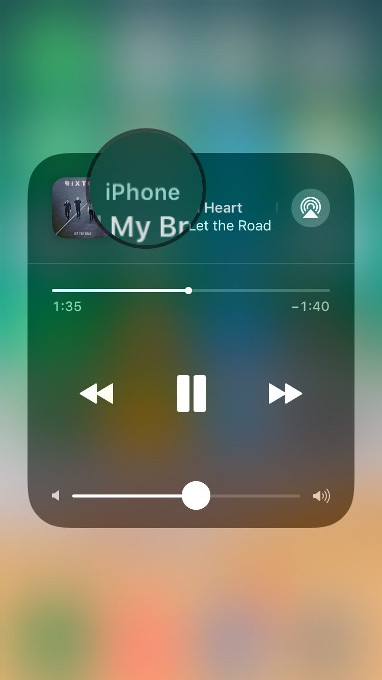 iOS 11 Beta 7 新功能 - 播放音樂時直接顯示播放裝置