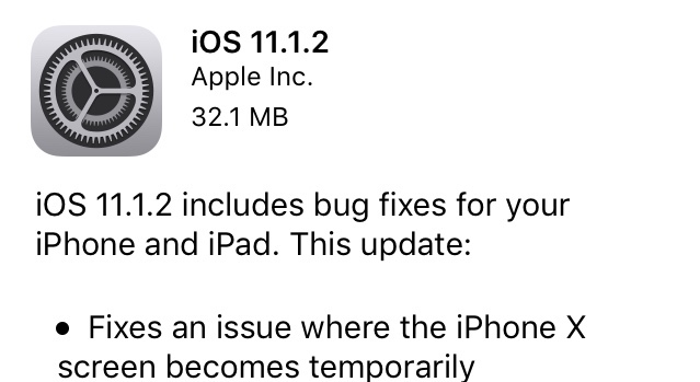 iOS 11.1.2 Banner