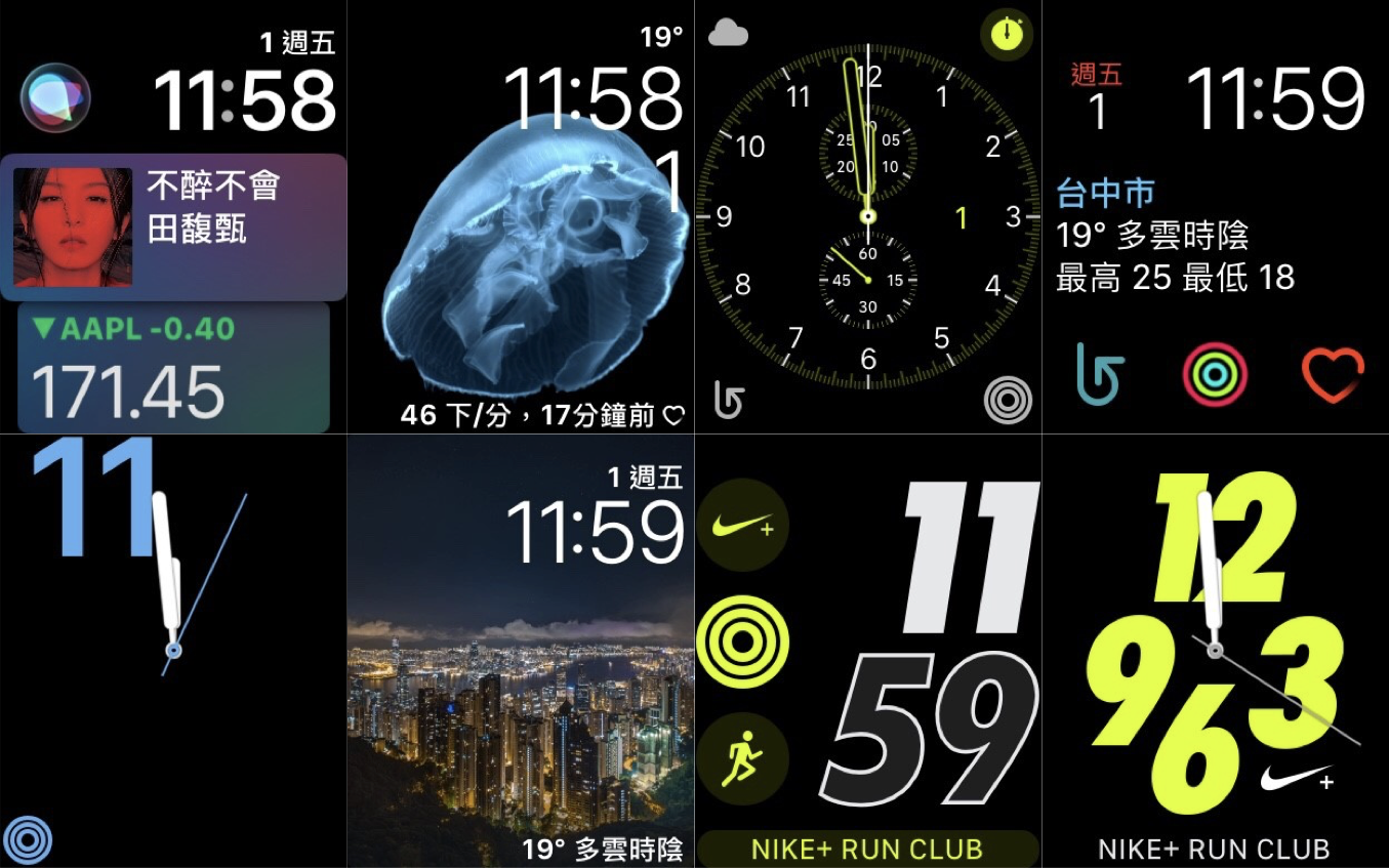 用Apple Watch來看時間，豐富的錶面、超低時間誤差