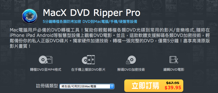 MacX DVD Ripper Pro優惠