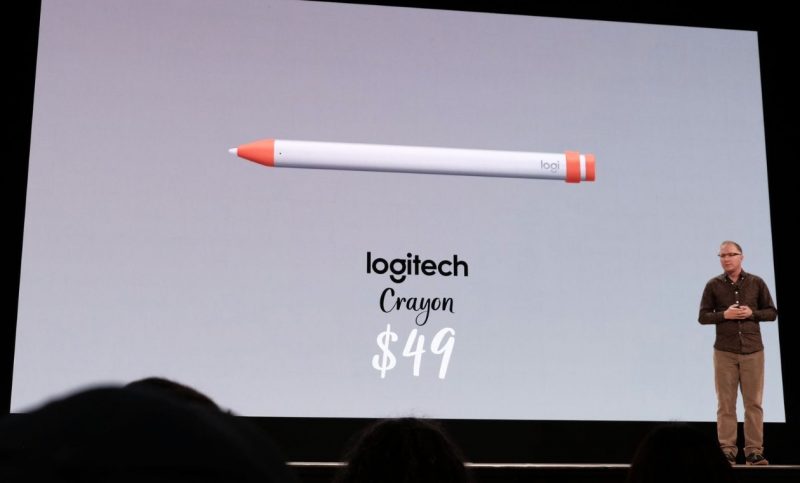 羅技發表支援新版 iPad 的觸控筆：Logitech Crayon，只要 Apple Pencil 半價