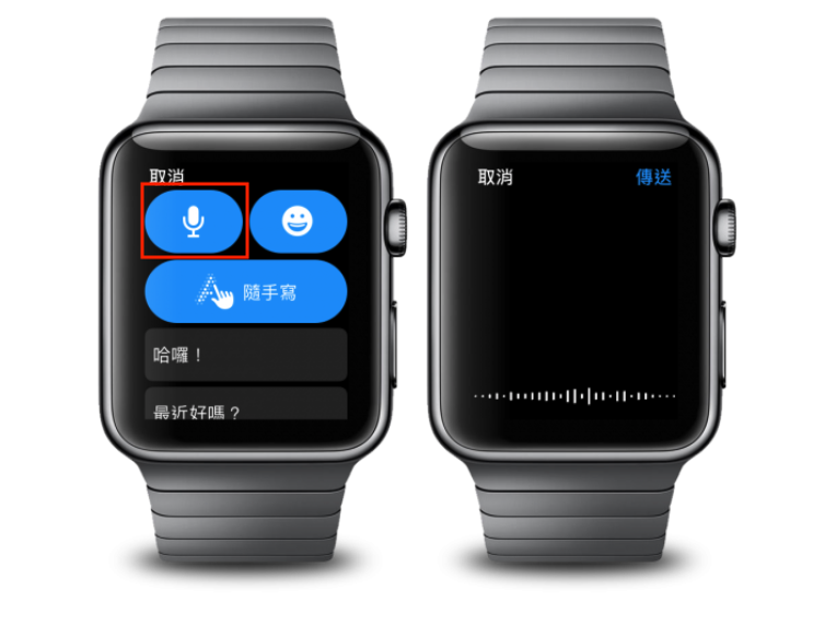 在 Apple Watch 上使用語音輸入