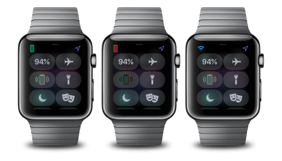 Apple Watch 的連接狀態顯示
