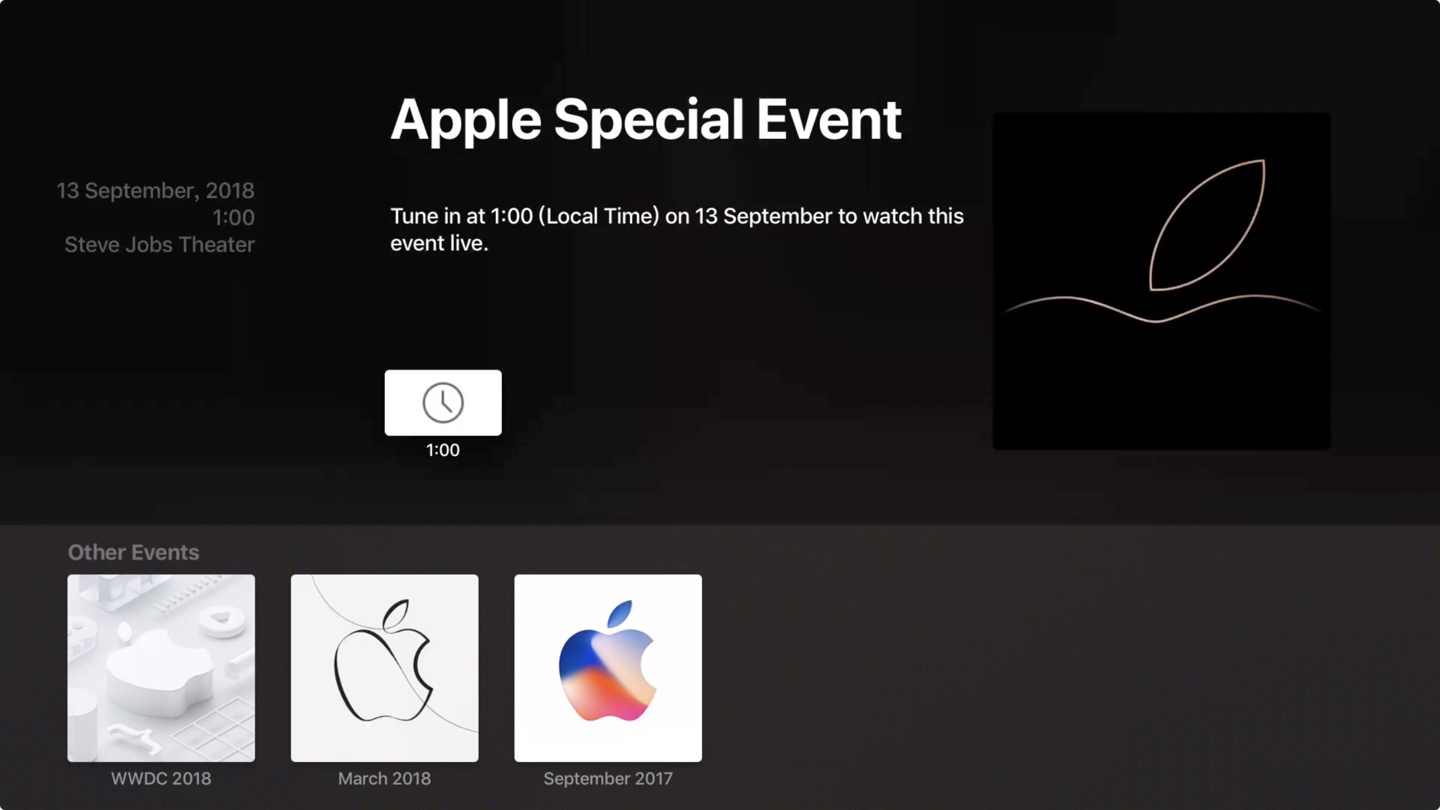 Apple TV、Special Event