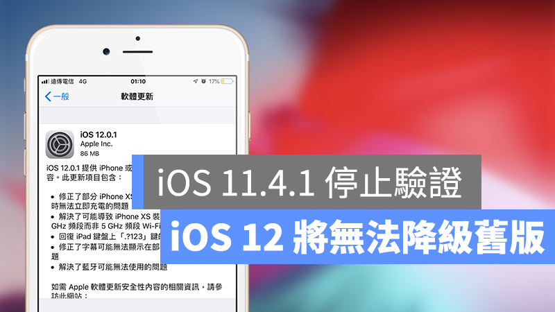 iOS 11.4.1 認證關閉
