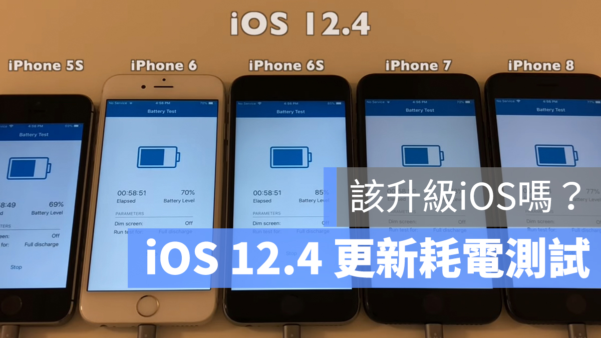 更新 iOS 12.4 耗電