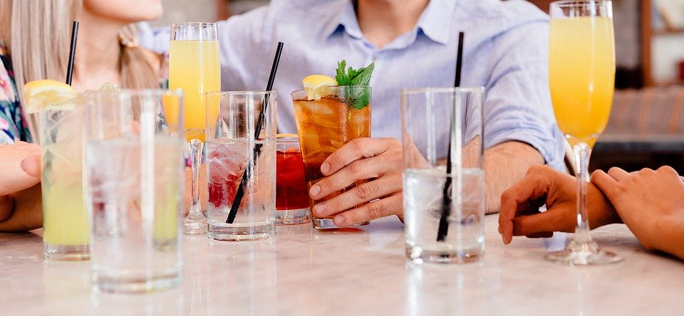 Cocktails, Socializing, People, Group, Gathering