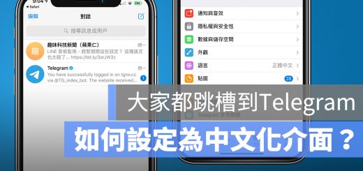 Telegram 設定 中文介面