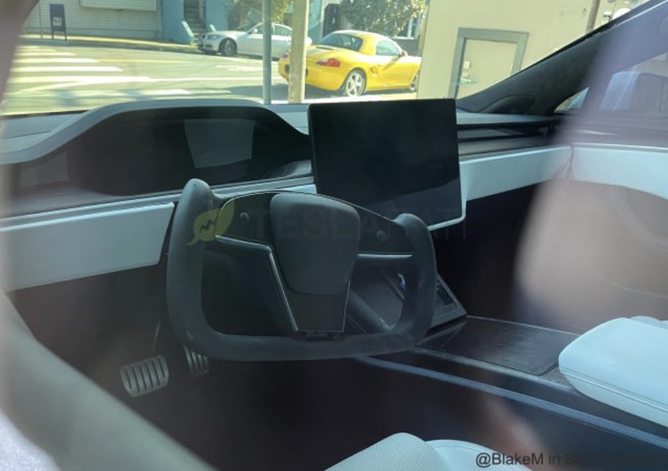 特斯拉 Tesla Model S 新款 Yoke方向盤 實車照