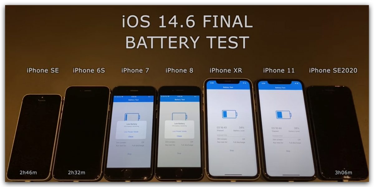 iOS 14.6 電池跑分測試