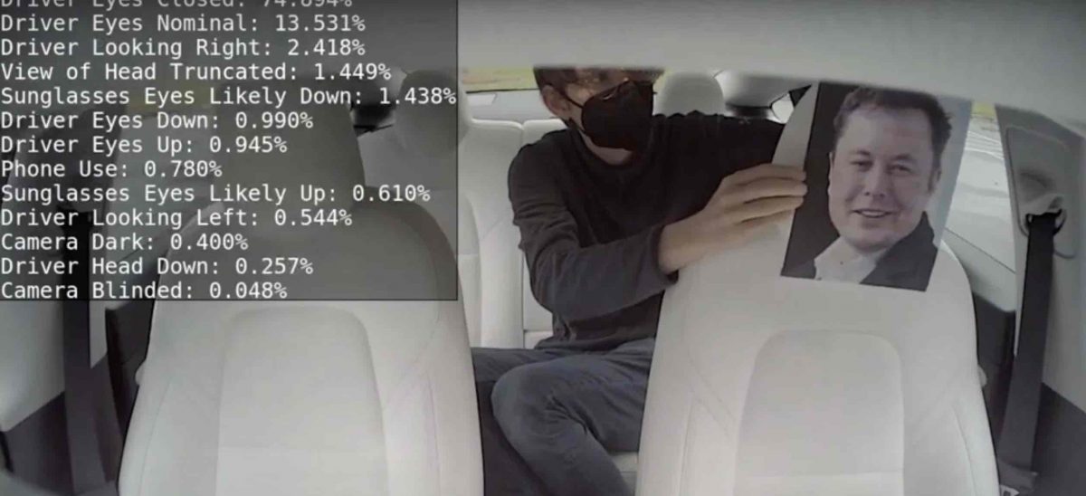 特斯拉 Tesla 車內鏡頭 駕駛人監控