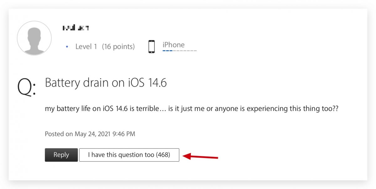 iOS 14.6 耗電異常