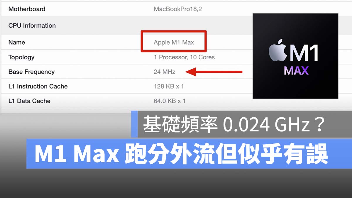 M1 Pro M1 M1 Max 跑分數據 性能 10 月 Mac 發表會