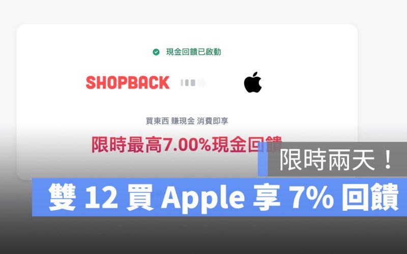 ShopBack 導購 Apple 現金回饋