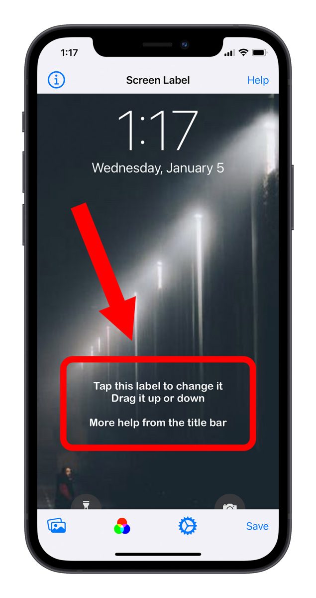 Screen Label iPhone 鎖定畫面 加入文字