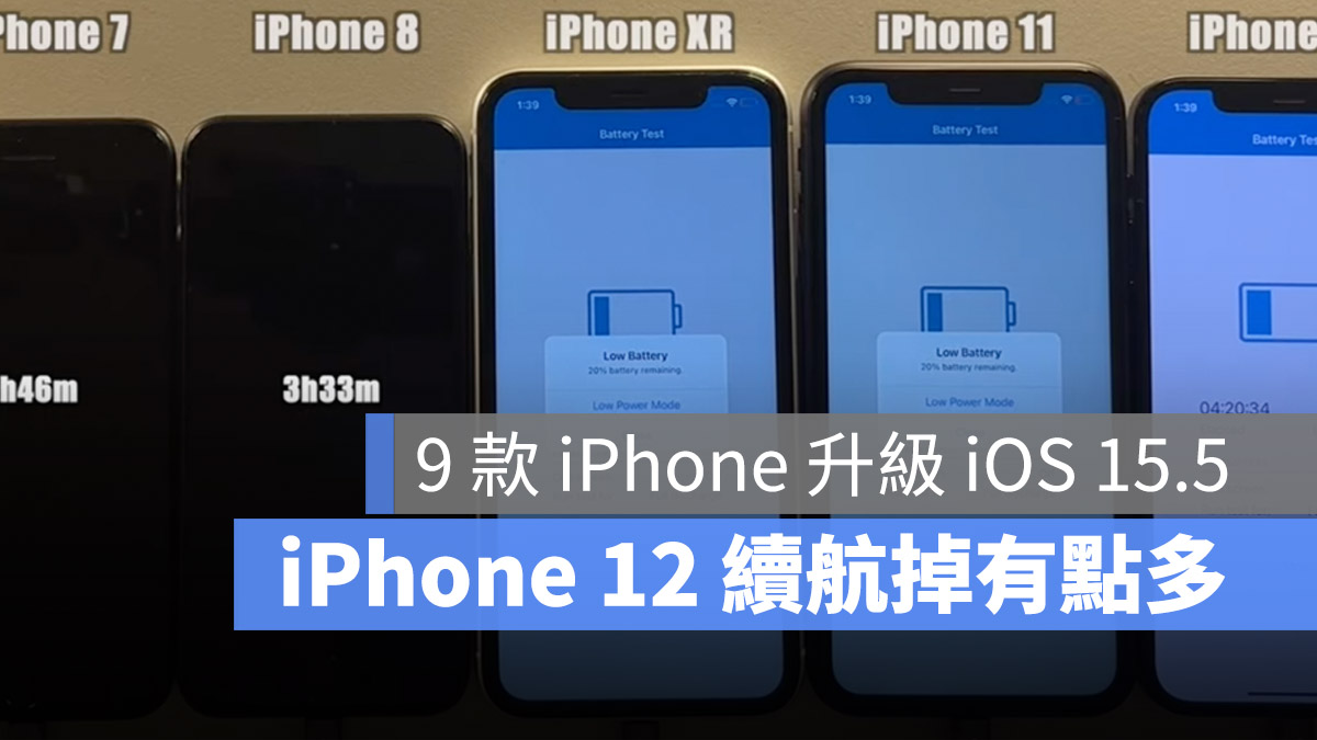 iPhone iOS 15.4.1 電池 續航力