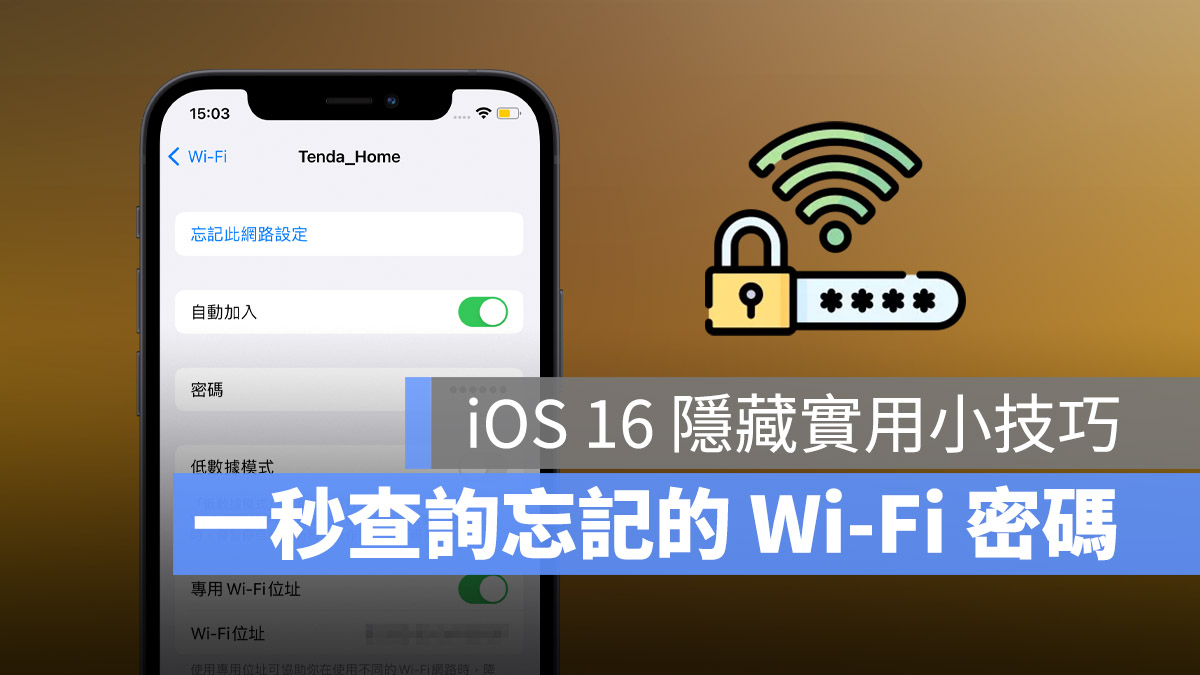 iOS 16 Wi-Fi 密碼 查詢