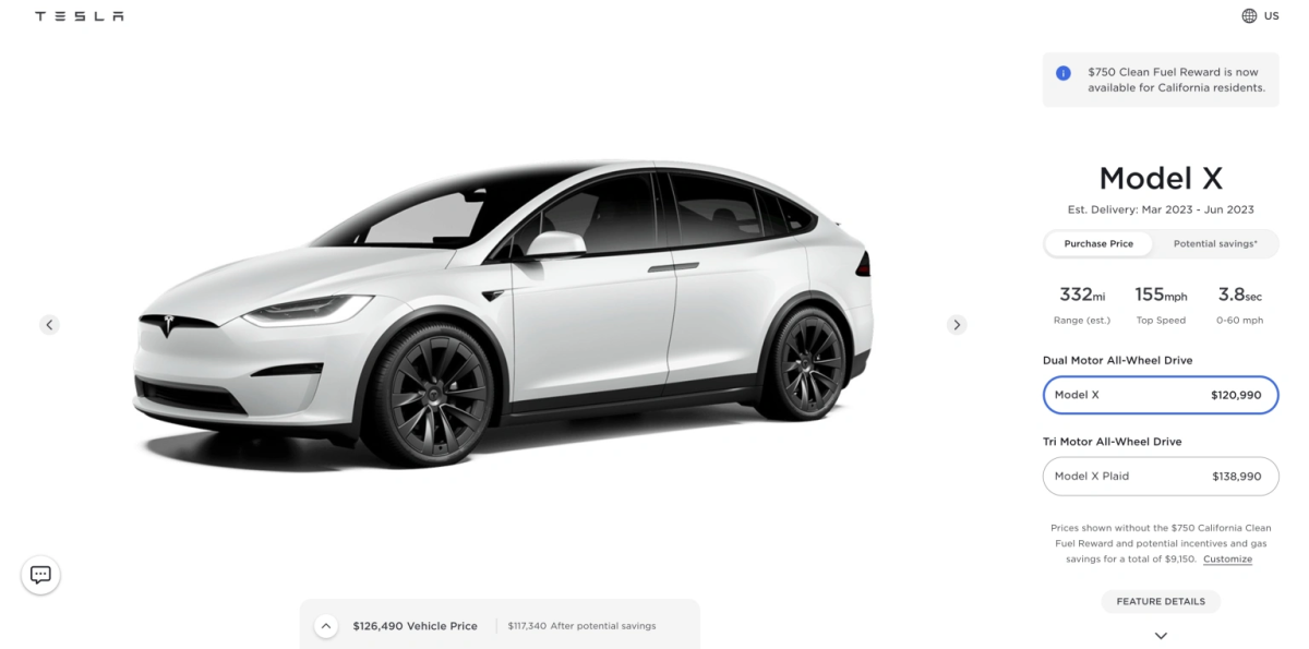 特斯拉 Tesla 漲價 Model 3 Model Y Model X Model S