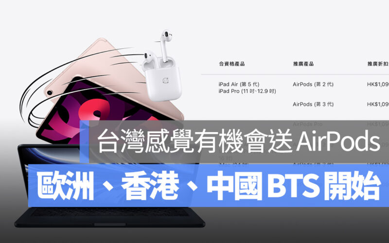 Apple BTS 歐洲 香港 中國 AirPods Apple 禮物卡