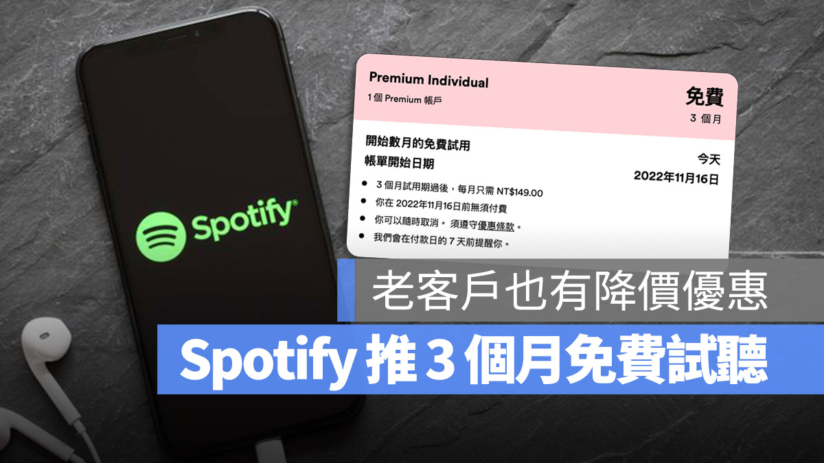Spotify Premium 3 個月試用