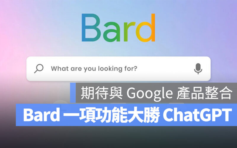 Google 搜尋 ChatGPT Bard Bing 微軟 AI