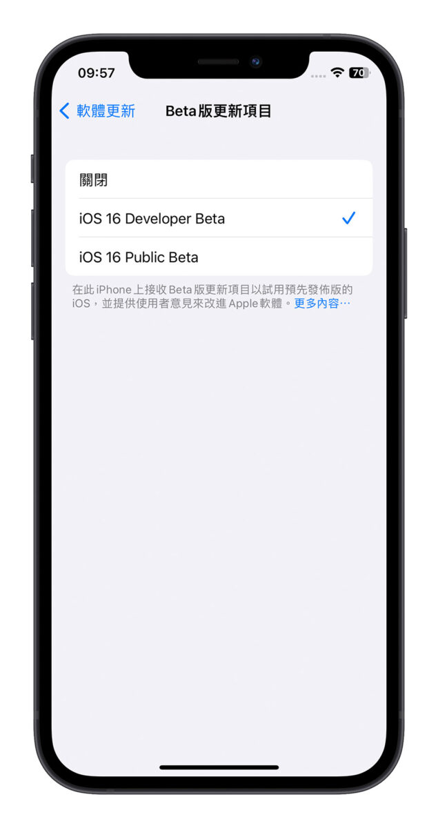 iOS 16.4 Beta 描述檔 開發者