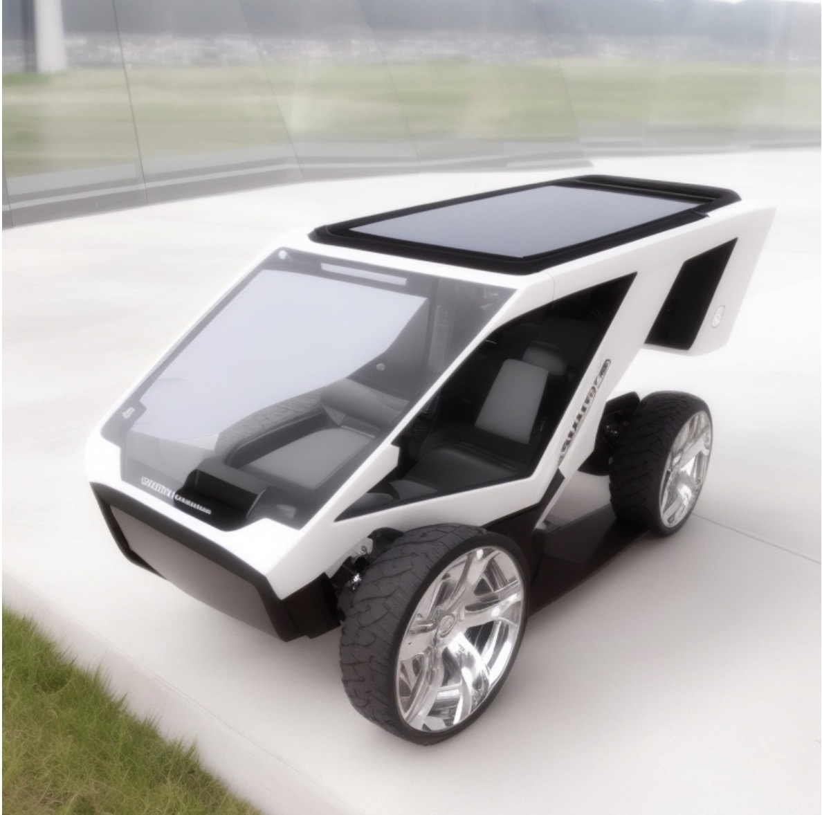 Photo: 鈣鈦礦太陽能車載系統 "Pegasus 1"安裝在悅動科技的Easy eTrike-Car (概念圖)