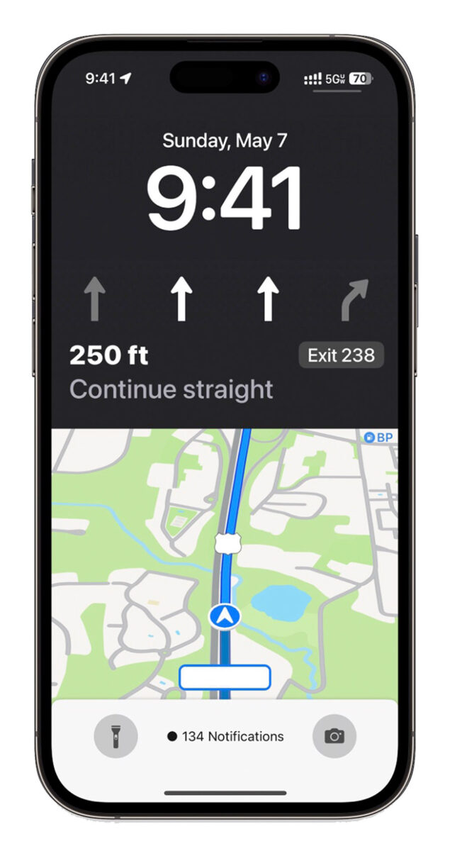 iOS 17 Apple Maps 地圖 App iPhone 鎖定畫面