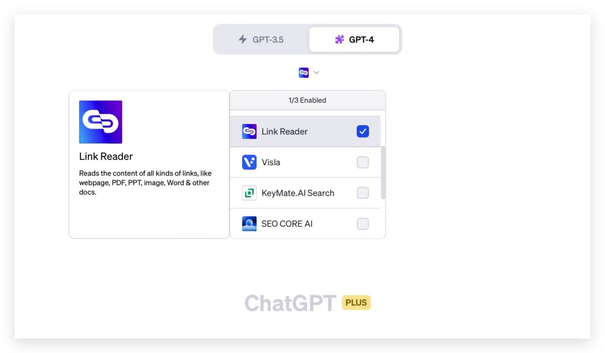 ChatGPT Link Reader 外掛 Plugins