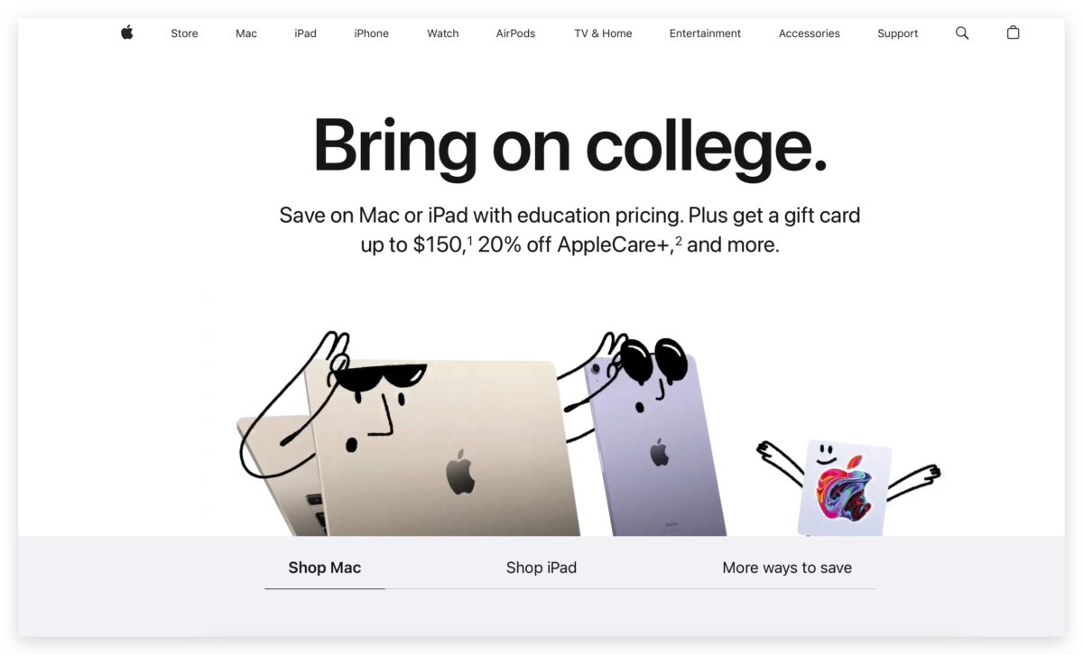 返校優惠 Apple BTS BTS Back to School 禮品卡 iPad Pro iPad Air MacBook Pro MacBook Air Mac mini