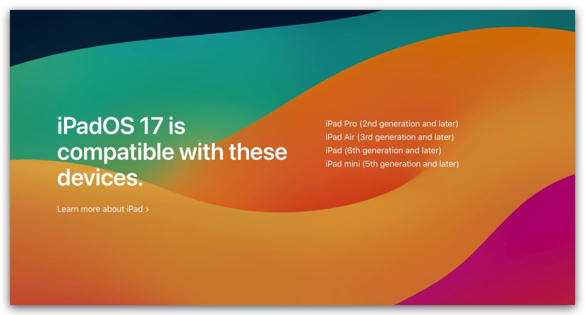 iPad iPadOS iPadOS 17 WWDC WWDC 2023 支援設備