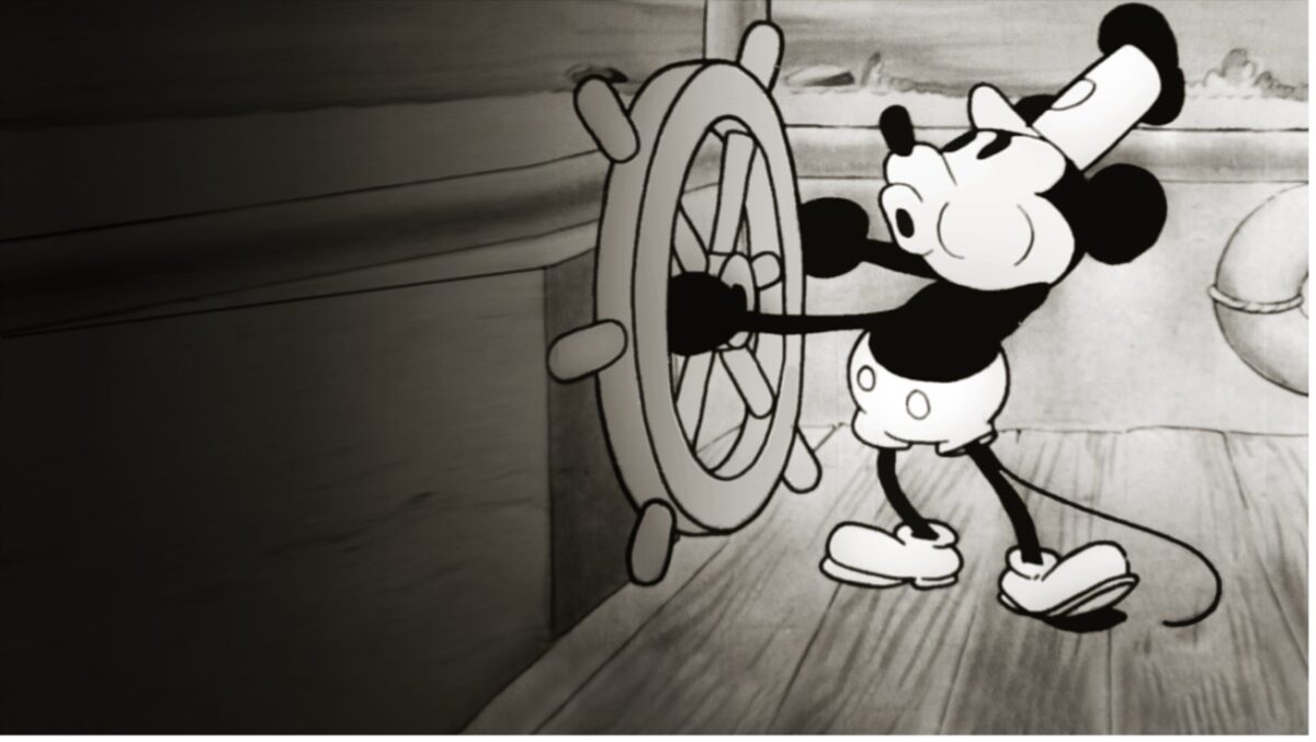 Disney +1. 史上第一部有聲動畫：《威利汽船》（Steamboat Willie）（1928）