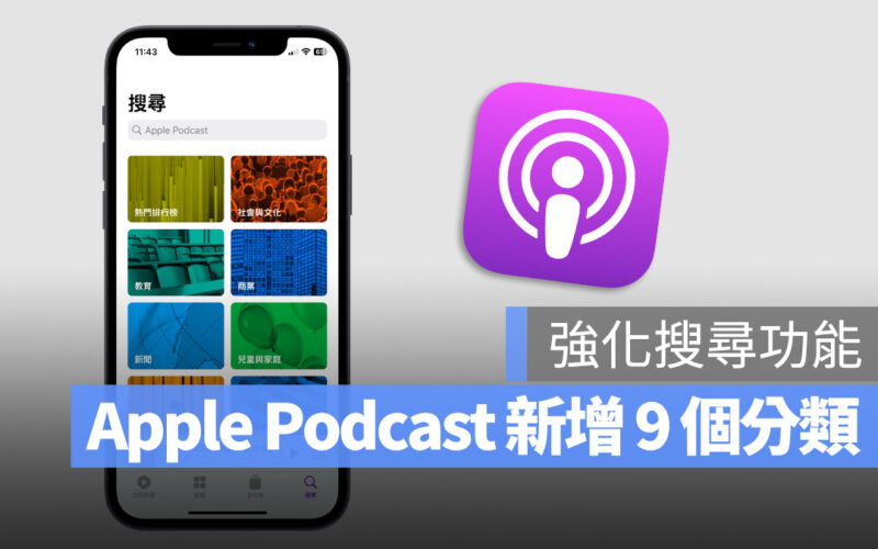 Apple Podcast 搜尋 分類