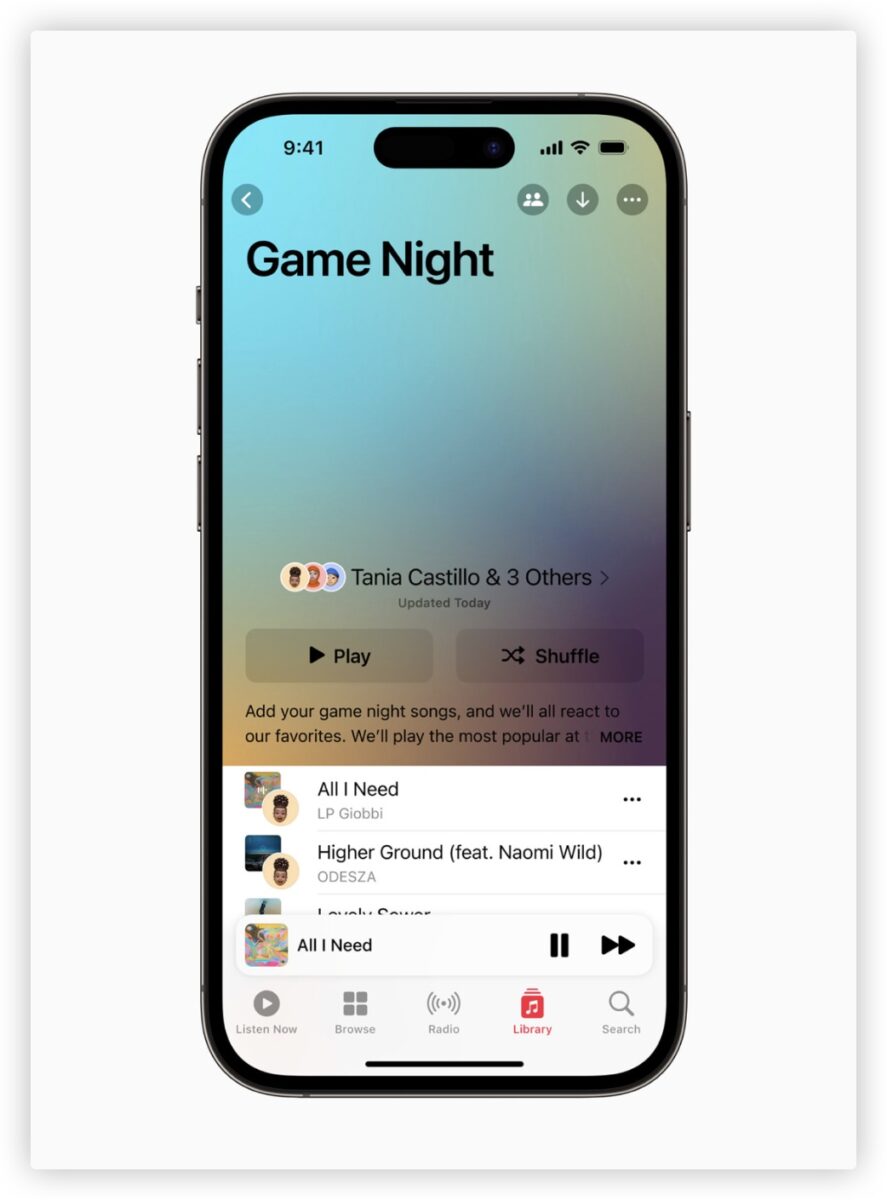 iOS 17 功能 AirDrop 網路 Apple Music 共用播放清單 日誌 App