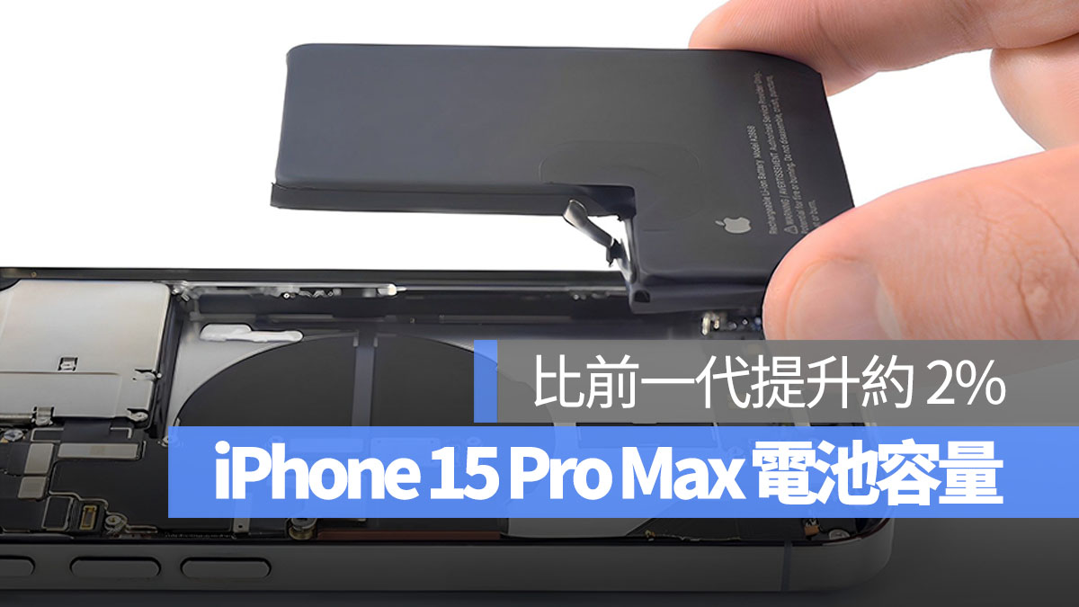 iPhone 15 Pro Max 電池容量提升