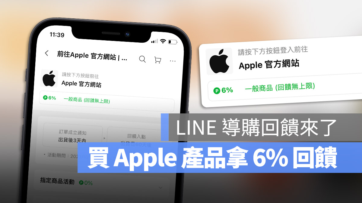 LINE 6% 導購 回饋 Apple iPhone iPad Mac