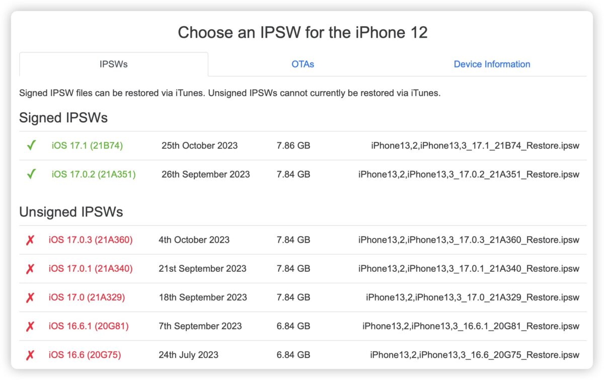 iPhone iOS 17.1 iOS 17.0.3 降級通道 認證 關閉