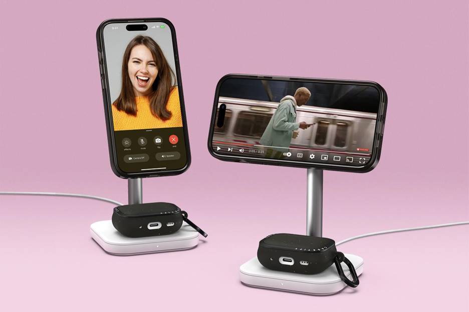 CASETiFY 最新推出的 PowerThru™ 2 合 1 充電座可同時提供 iPhone 手機與 AirPods 耳機充電