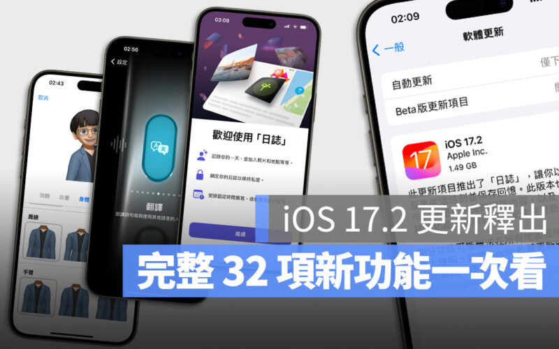 iOS 17.2 更新 新功能 介紹