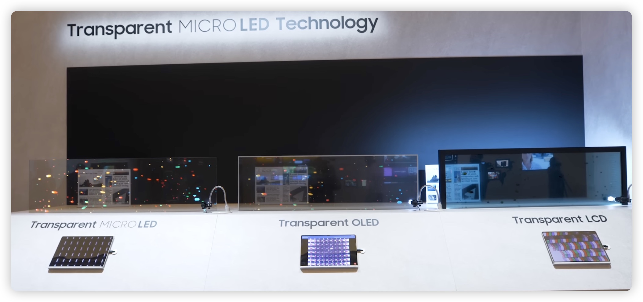 Samsung micro LED 透明螢幕