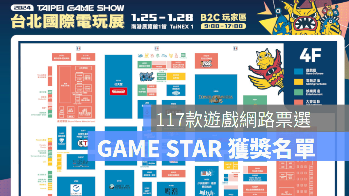 2024TGS 2023 GAME STAR遊戲之星獲獎名單揭曉
台灣原創圖文IP進軍遊戲界奪雙金　跨平台新作吸睛