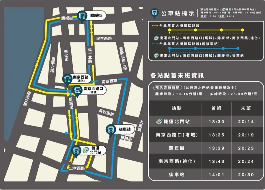 接駁車路線圖 edited.jpg - 台北迪化街年貨大街 2024：營業時間、地點、賣什麼一次看