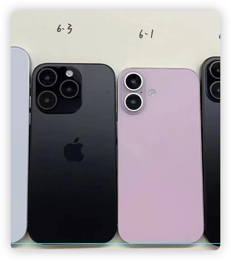 iPhone 16 iPhone 16 Plus iPhone 16 Pro iPhone 16 Pro Max 尺寸