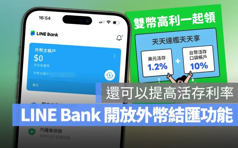LINE Bank 外匯 外幣帳戶 雙利