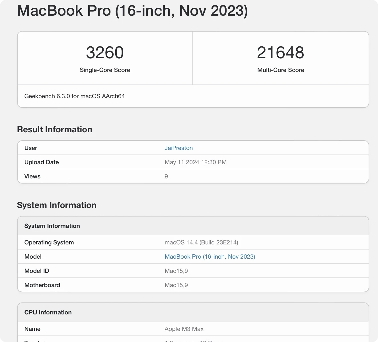 M4 iPad Pro Geekbench 跑分結果