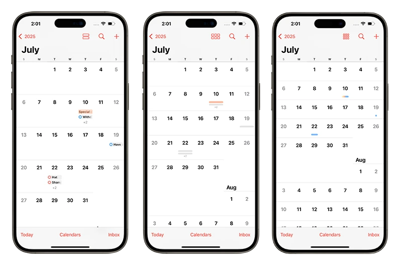 iOS 18 行事曆 提醒事項
