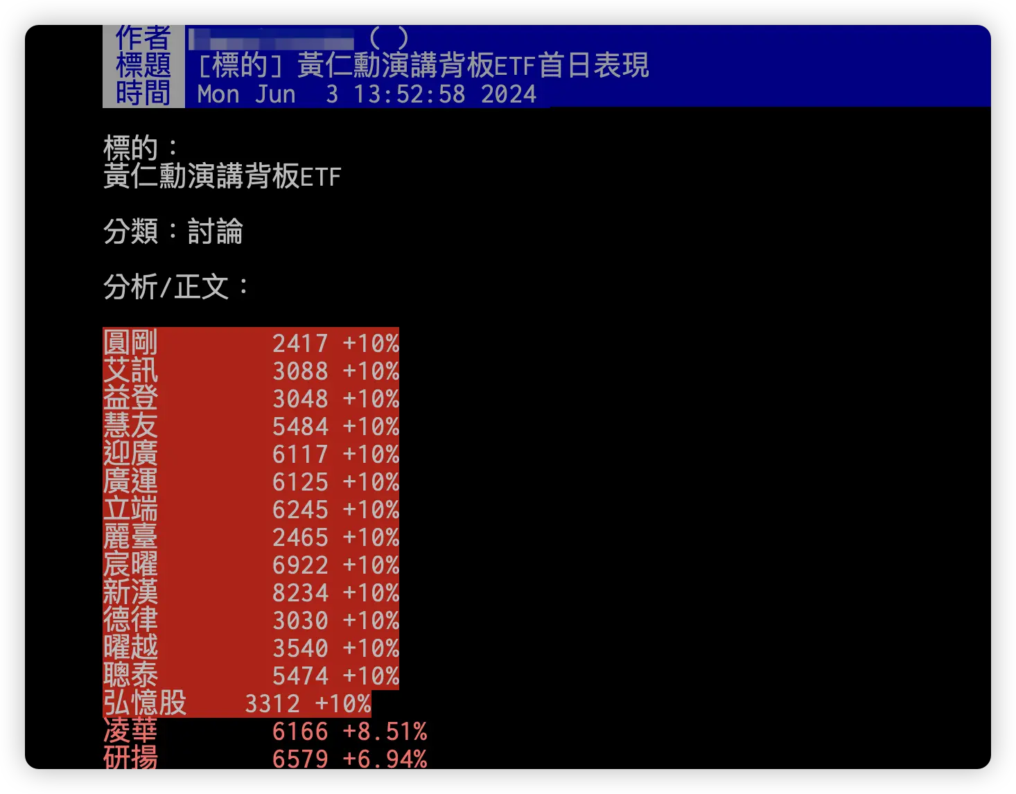 輝達概念股 ETF 黃仁勳概念股